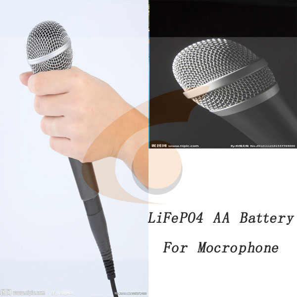মাইক্রোফোনের জন্য LiFePO4 AA ব্যাটারি