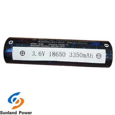USB টার্মিনাল সহ OEM নলাকার লি আয়ন ব্যাটারি ICR18650 3.6V 3350mah