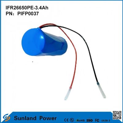 IFR26650PE-3.4Ah 3.2V LiFePO4 সৌর আলো জন্য ব্যাটারি সেল ফ্ল্যাশলাইট বৃত্তাকার জীবন 2000 বার
