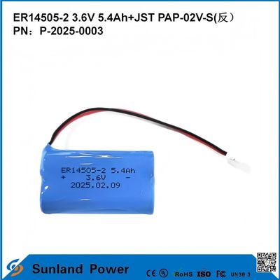 3.6V 5.4AH ER14505-2 প্রাথমিক ব্যাটারি উচ্চ এবং স্থিতিশীল অপারেটিং ভোল্টেজ দীর্ঘ শক্তিশালী জীবন