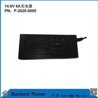 14.6V 6A চার্জার, 12.8V/14.4V লিথিয়াম আয়রন ফসফেট (LiFePO4) ব্যাটারি চার্জার সঙ্গে সামঞ্জস্যপূর্ণ, বিশেষভাবে বৈদ্যুতিক সরঞ্জাম / বৈদ্যুতিক দক্ষ চার্জার জন্য ডিজাইন, একাধিক ডিভাইসের সাথে সামঞ্জস্যপূর্ণ