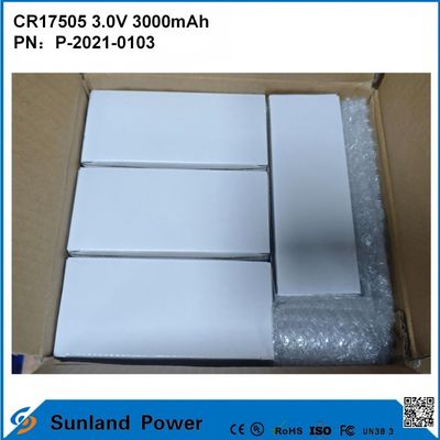 CR17505 3.0V 3000mAh স্মার্ট যন্ত্রপাতি জন্য মেডিকেল সরঞ্জাম পরিবহন এবং সরবরাহ স্মার্ট আসবাবপত্র উচ্চ ক্ষমতা স্থিতিশীল নিষ্কাশন কর্মক্ষমতা ভোল্টেজ আউটপুট দীর্ঘ সেবা জীবন