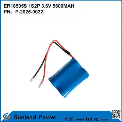 ER18505S 1S2P 3.6V 5600MAH উচ্চ তাপমাত্রা প্রতিরোধী, উচ্চ ক্ষমতা ব্যাটারি