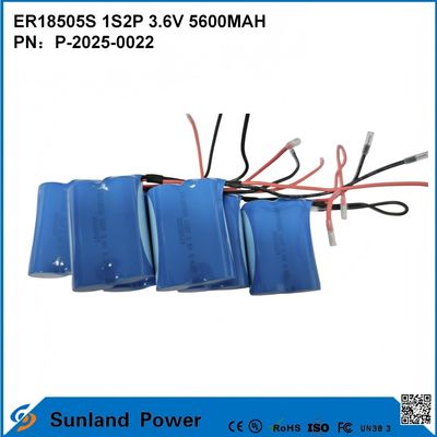 ER18505S 1S2P 3.6V 5600MAH উচ্চ তাপমাত্রা প্রতিরোধী, উচ্চ ক্ষমতা ব্যাটারি