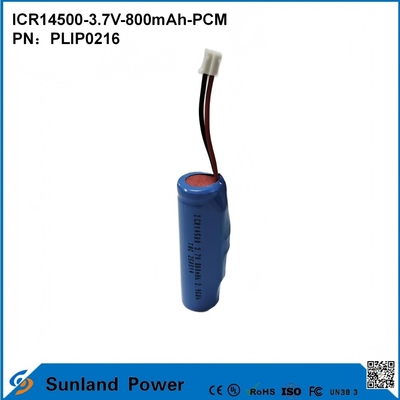 ICR14500-3.7V-800mAh-PCM ব্যাটারি এলইডি লাইটের জন্য প্রয়োগ করা হয় ডিজিটাল পণ্য স্মার্ট হোম ডিভাইস ওয়্যারলেস মাউস বৈদ্যুতিক টুথব্রাশ রেজার