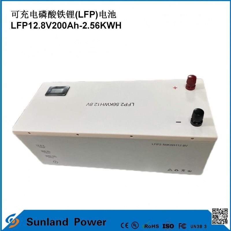 12V 200AH LiFePO4 ব্যাটারি UN38.3 MSDS UL1642 সার্টিফিকেট সহ ক্রমাগত লোড 100A এলসিডি ডিসপ্লে