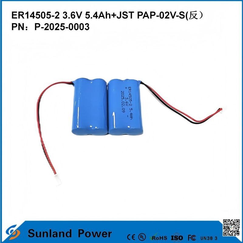 3.6V 5.4AH ER14505-2 প্রাথমিক ব্যাটারি উচ্চ এবং স্থিতিশীল অপারেটিং ভোল্টেজ দীর্ঘ শক্তিশালী জীবন