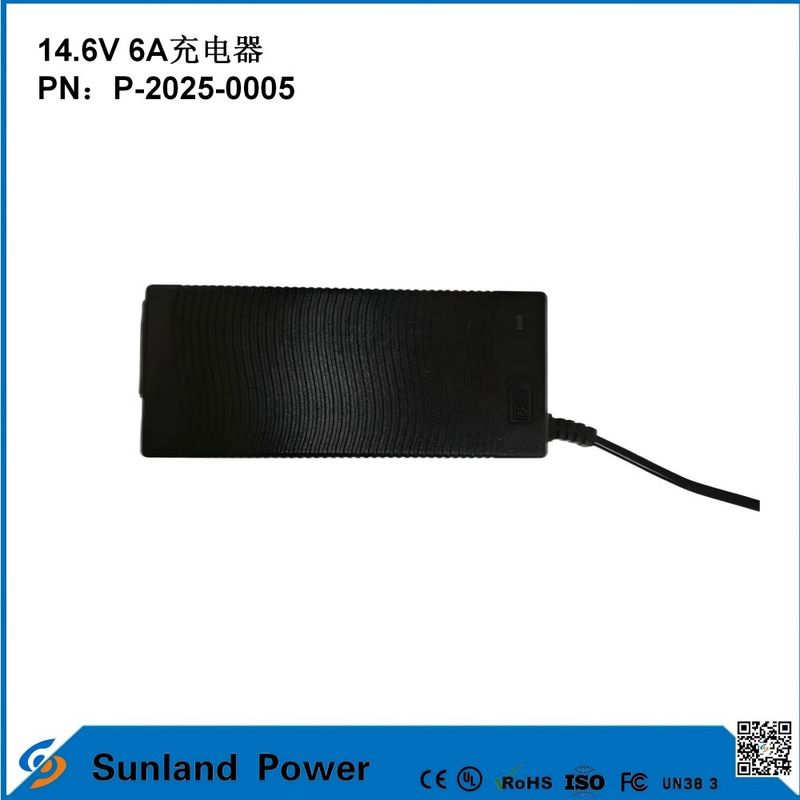 14.6V 6A চার্জার, 12.8V/14.4V লিথিয়াম আয়রন ফসফেট (LiFePO4) ব্যাটারি চার্জার সঙ্গে সামঞ্জস্যপূর্ণ, বিশেষভাবে বৈদ্যুতিক সরঞ্জাম / বৈদ্যুতিক দক্ষ চার্জার জন্য ডিজাইন, একাধিক ডিভাইসের সাথে সামঞ্জস্যপূর্ণ