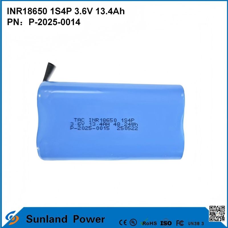 INR18650 1S4P3.6V 13.4Ah উচ্চ ক্ষমতা এবং উচ্চ ভোল্টেজের নিখুঁত সমন্বয়