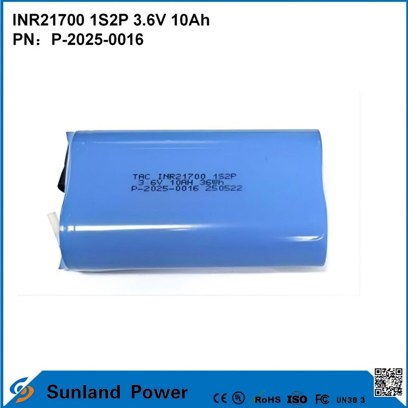 INR21700 1S2P 3.6V 10Ah হাই রেট ডিসচার্জ, হাই পাওয়ার ডিমান্ড ডিভাইসের জন্য উপযুক্ত!