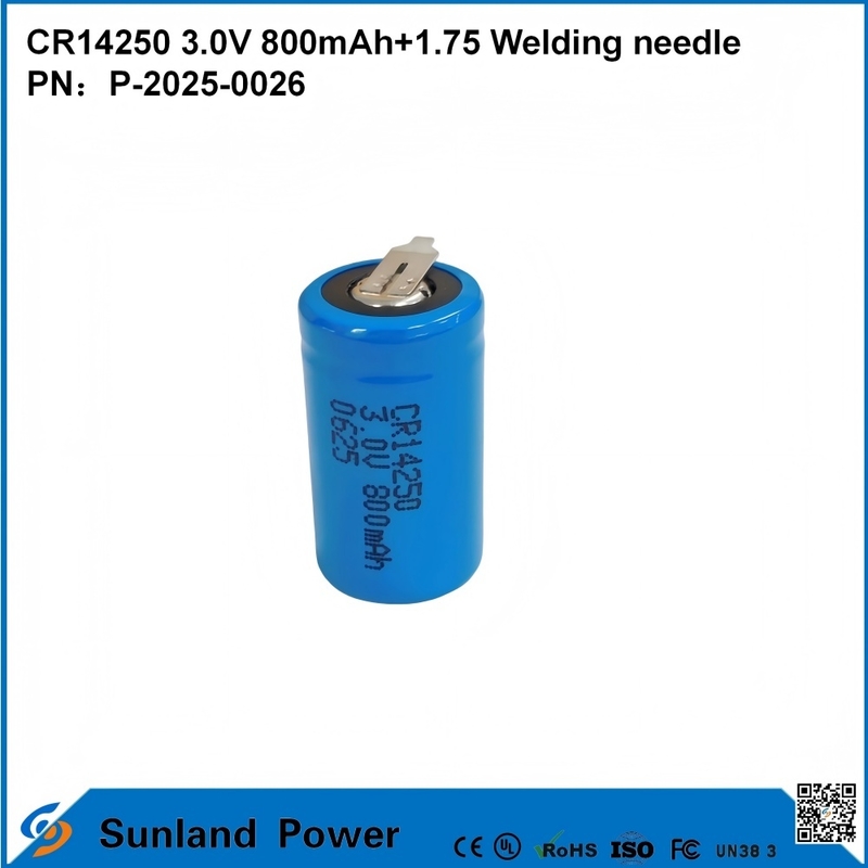 CR14250 3.0V 800mAh+1.75 ওয়েল্ডিং করা নিডল স্মার্ট মিটারিং, জলের মিটার, বিদ্যুতের মিটার, গ্যাসের মিটার, মেমরি ব্যাকআপ, CMOS মেমরি, RTC রিয়েল-টাইম ক্লক, ওয়্যারলেস অ্যালার্ম সেন্সরগুলির জন্য ব্যবহার করা যেতে পারে