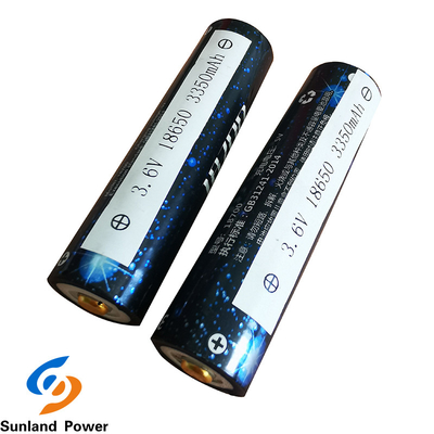 USB টার্মিনাল সহ OEM নলাকার লি আয়ন ব্যাটারি ICR18650 3.6V 3350mah