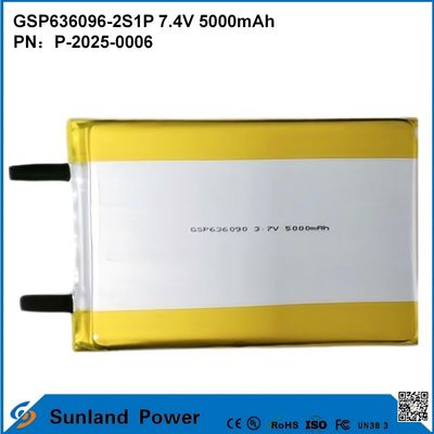 রিচার্জেবল লিথিয়াম-আয়ন ব্যাটারি প্যাক GSP636096-2S1P 7.4V এবং 5000mAh পাওয়ার ব্যাংকগুলির জন্য আউটডোর ইলেকট্রনিক ডিভাইস ফটকল আলো আলো ছোট ইলেকট্রনিক সরঞ্জাম