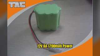 12V AA 1700mAh NiMH রিচার্জেবল ব্যাটারি