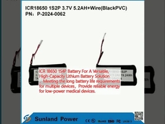 ICR 18650 1S4P Battery For A Versatile, High-Capacity Lithium Battery Solution, একাধিক ডিভাইসের জন্য দীর্ঘ ব্যাটারি জীবনের প্রয়োজনীয়তা পূরণ করে, নিম্ন-শক্তির চিকিৎসা ডিভাইসের জন্য নির্ভরযোগ্য শক্তি সরবরাহ করে।