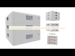 রিচার্জেবল স্ট্যাকযোগ্য লিথিয়াম ব্যাটারি টেকসই 51.2V 50Ah হোম জন্য