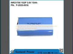 INR21700 1S2P 3.6V 10Ah উচ্চ ক্ষমতা চাহিদা ডিভাইসের জন্য উচ্চ হার নিষ্কাশন ব্যাটারি