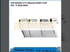 602030 3.7V 300mAh+ZHR1.5-2P ব্যাটারি আল্ট্রা-পাতলা ডিজাইন থেকে নমনীয় সামঞ্জস্যতা বিভিন্ন ছোট স্মার্ট ডিভাইসের জন্য ব্লুটুথ ইয়ারফোন পোষাকযোগ্য ডিভাইস এবং পোর্টেবল মেডিকেল সরঞ্জাম