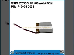 GSP052535 3.7V 400mAh+PCM ব্যাটারি
